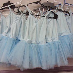 8 La Petite Ballerina Blue Rhinstone Tutu Ballet Dance Costumes